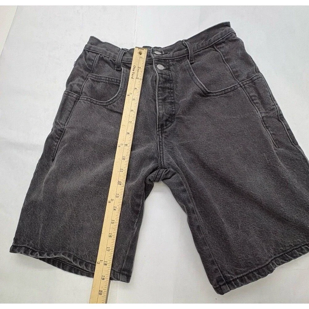 Vintage 90s GUESS by Georges Marciano Denim Shorts Womens 29 Black Gray USA